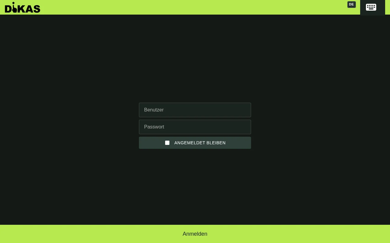 Login-Bildschirm