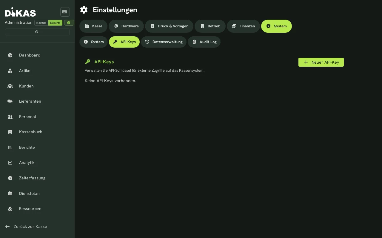 API-Keys verwalten